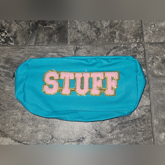 Blue & Pink "Stuff" Makeup Bag BNIB - Picture 4 of 4